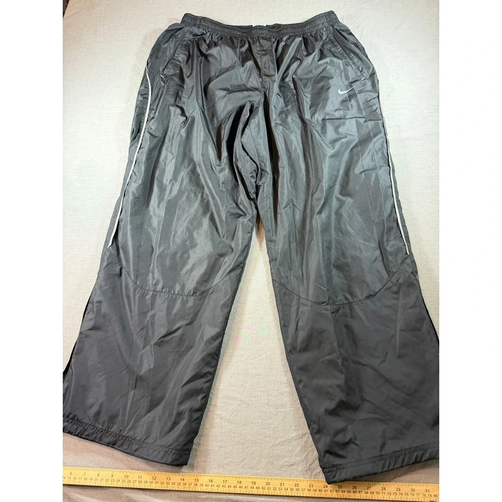 Nike Storm-FIT Track Pants Mens 4XL Black Baggy Mesh Lined Windbreaker Vintage